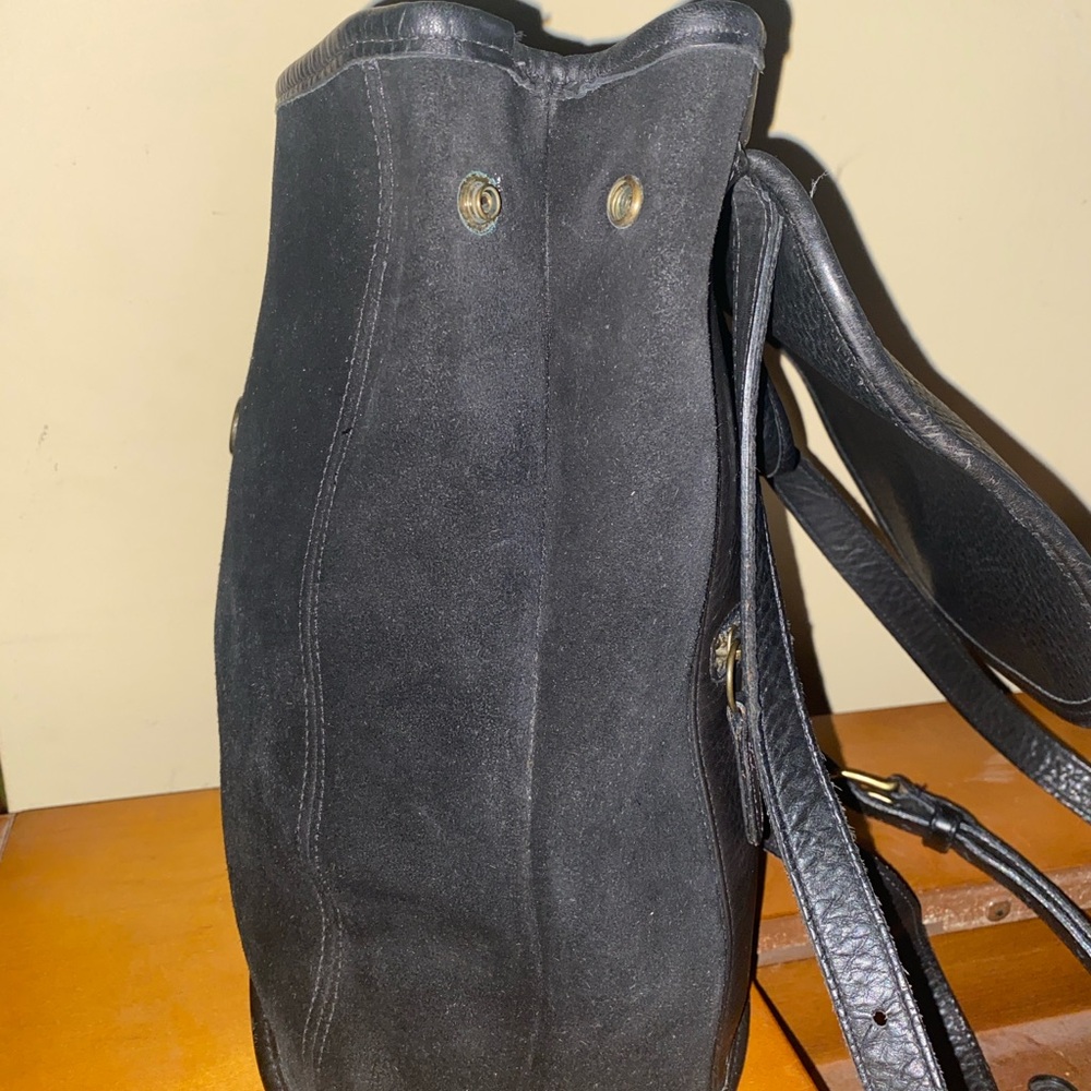 Coach Vintage 1996 Berkeley Convertible Black Suede & Leather Backpack - Picture 10 of 16